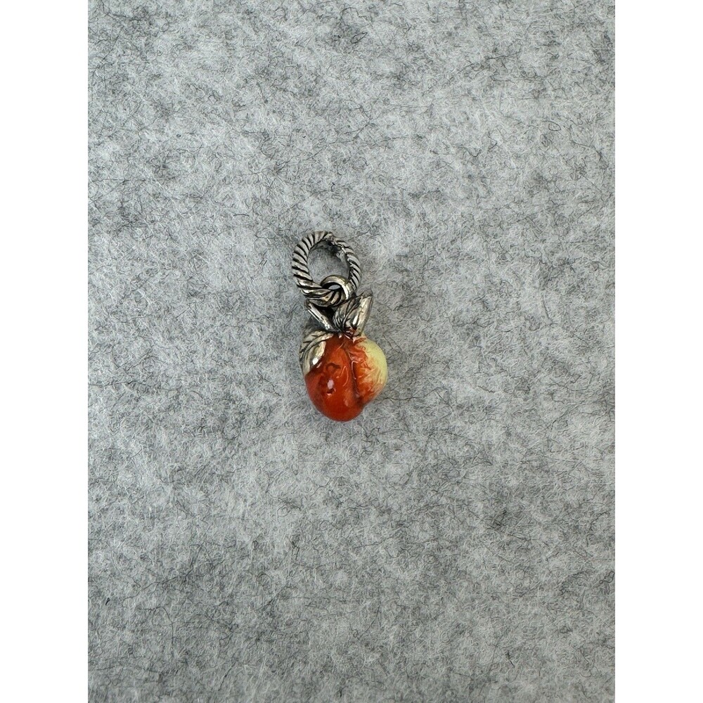 Brighton ABC States 3D Enameled GEORGIA Peach State Charm Silver-tone